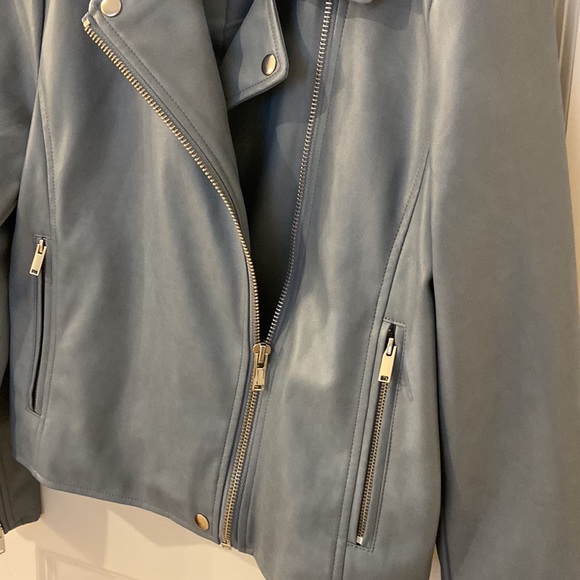 NWOT Vegan Leather Jacket L - Picture 5 of 7